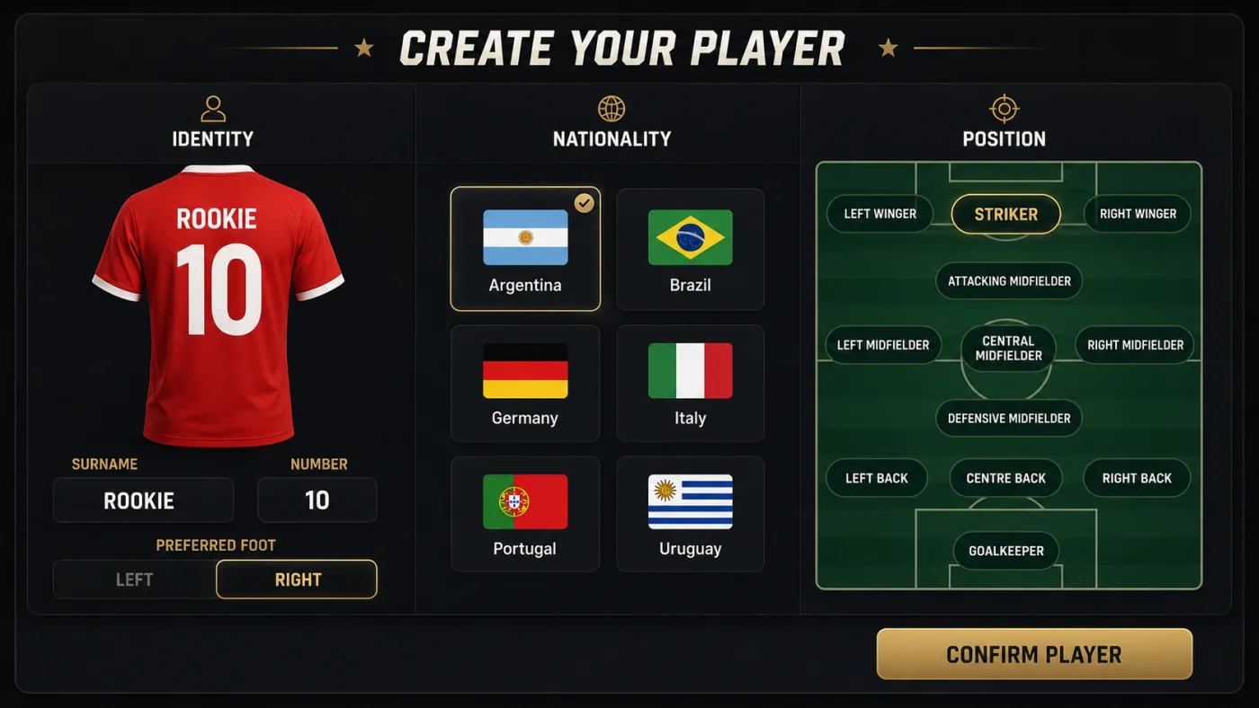 Guide-Illustration zur Spielerstellung in Copero
